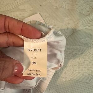 White Rayon Blend Garment